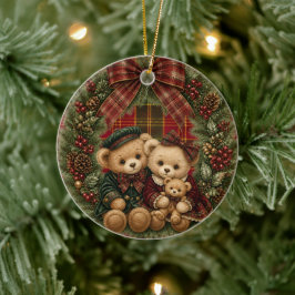 Keramische kerstboomversiering met foto van baby's keramisch ornament