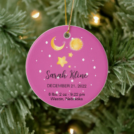Keramische kerstboomversiering voor baby's eerste keramisch ornament