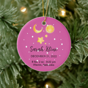 Keramische kerstboomversiering voor baby's eerste keramisch ornament