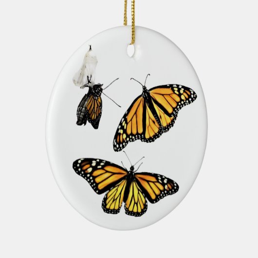 Keramische kerstsiermonbooglevenscyclus keramisch ornament (Rechts)