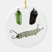 Keramische kerstsiermonbooglevenscyclus keramisch ornament (Achterkant)