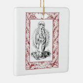 Keramische Kerststal Madonna en Kind met Hulst Keramisch Ornament (Rechts)