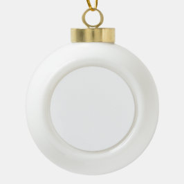 Keramische kerstversiering | Aangepaste ronde & fo Bal Ornament