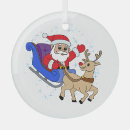 Keramische kerstversiering glas ornament