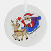 Keramische kerstversiering glas ornament (Achterkant)