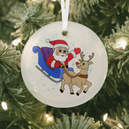 Keramische kerstversiering glas ornament