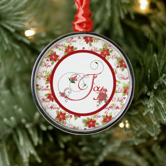 Keramische Kerstversiering Joy Metalen Ornament (Boom)