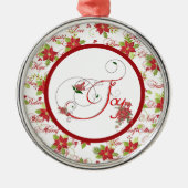 Keramische Kerstversiering Joy Metalen Ornament (Voorkant)