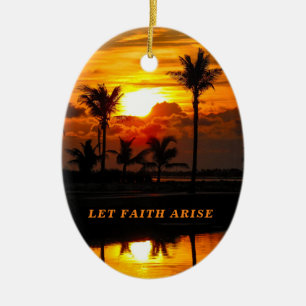 Keramische kerstversiering Let Faith Arise Keramisch Ornament