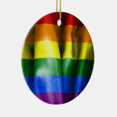 Keramische kerstversiering met de vlag van Gay Pri Keramisch Ornament (Rechts)