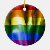 Keramische kerstversiering met de vlag van Gay Pri Keramisch Ornament (Achterkant)