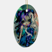 Keramische kerstversiering met Vorstdraakje Keramisch Ornament (Rechts)