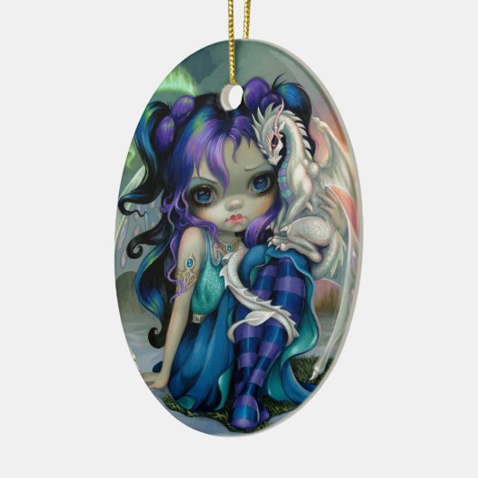 Keramische kerstversiering met Vorstdraakje Keramisch Ornament (Links)
