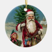 Keramische kerstversiering van Angry Santa Keramisch Ornament (Voorkant)