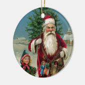 Keramische kerstversiering van Angry Santa Keramisch Ornament (Links)