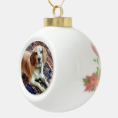 Keramische kerstversiering van beagle keramiek bal ornament (Rechts)
