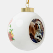 Keramische kerstversiering van beagle keramiek keramische bal ornament (Links)