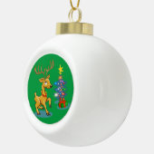 Keramische kerstversiering van rendierkeramiek keramische bal ornament (Rechts)