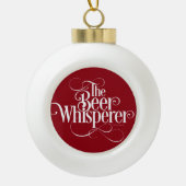 Keramische kerstversiering voor beer Whisperer-ker Keramische Bal Ornament (Voorkant)