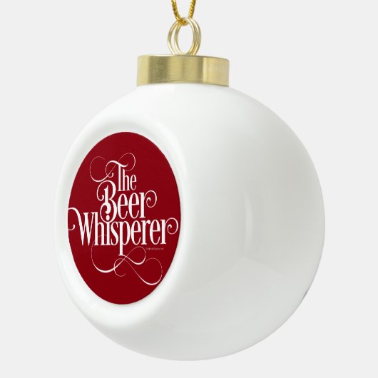 Keramische kerstversiering voor beer Whisperer-ker Keramische Bal Ornament (Rechts)