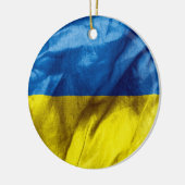 Keramische kerstversiering voor de Oekraïense vlag Keramisch Ornament (Links)