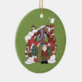 Keramische kerstversiering voor kerstfeestdagen in keramisch ornament (Rechts)