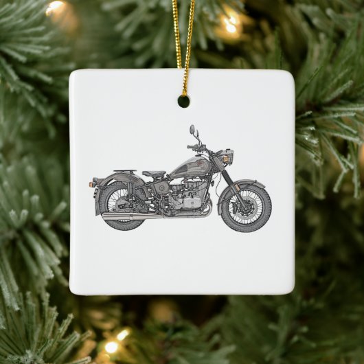 Keramische kerstversiering voor urale motorfietsen keramisch ornament (Boom)