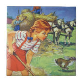 Keramische keuken - Tile-country Boerderij Girl en Tegeltje (Voorkant)