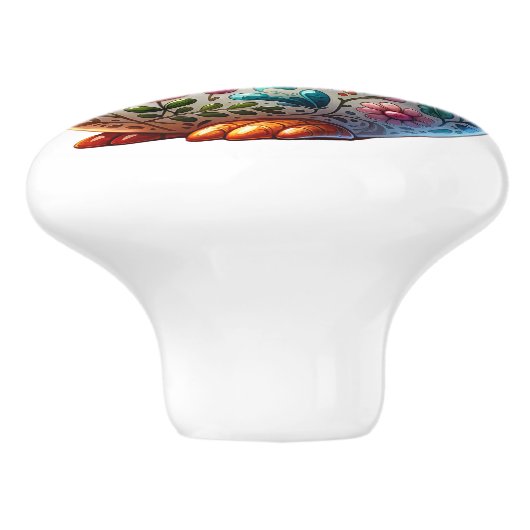 Keramische kip keramische knop (Zijkant)