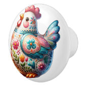 Keramische kip knop (Rechts)