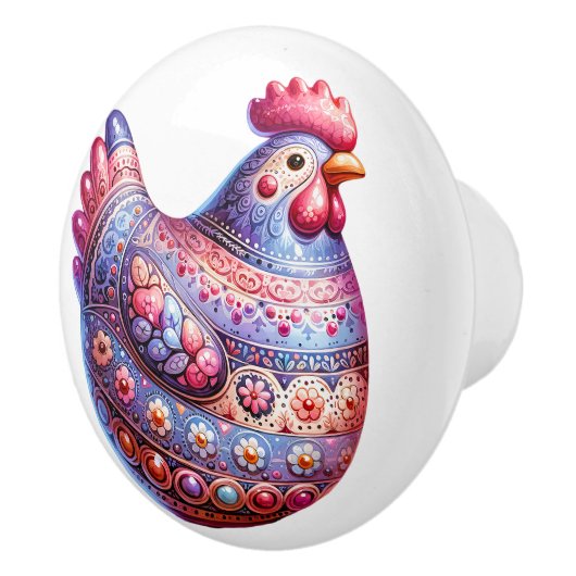 Keramische kip thema keramische knop (Rechts)