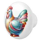 Keramische kip thema keramische knop (Rechts)