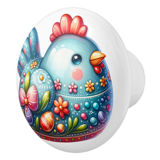 Keramische kip thema keramische knop (Rechts)