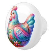 Keramische kip thema knop (Rechts)