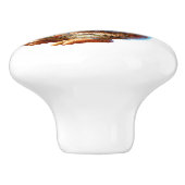 Keramische kip thema knop (Zijkant)