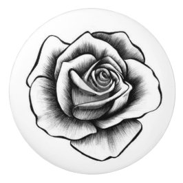 Keramische kleding en kasteknop voor deur - Roos Knop