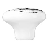 Keramische kleding en kasteknop voor deur - Roos Knop (Zijkant)