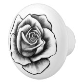 Keramische kleding en kasteknop voor deur - Roos Knop (Rechts)