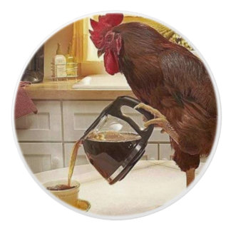 Keramische Knob*** Cock-A-Doodle Koffie Keramische Knop
