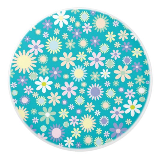Keramische Knob/Daisies Knop (Voorkant)