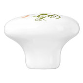 Keramische Knob/Fairy en Bloem Knop (Zijkant)
