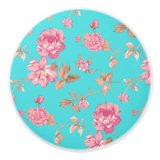 Keramische Knob/Floral Knop (Voorkant)