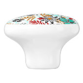 Keramische Knob/Floral Knop (Zijkant)