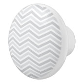 Keramische Knob/Gray Chevron Keramische Knop (Rechts)