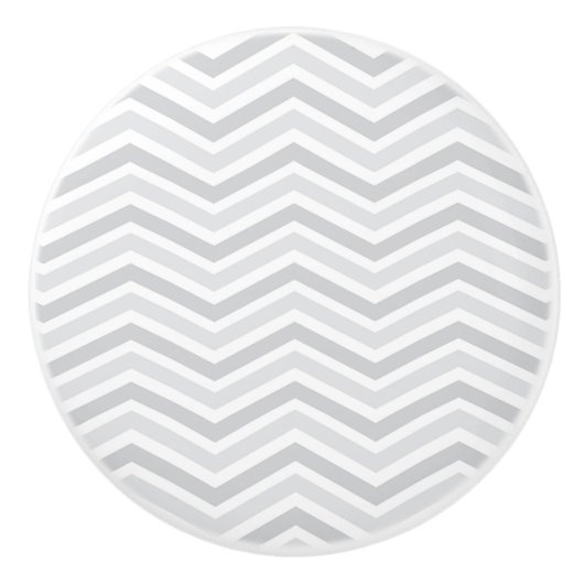Keramische Knob/Gray Chevron Knop (Voorkant)