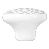 Keramische Knob/Gray Chevron Knop (Zijkant)