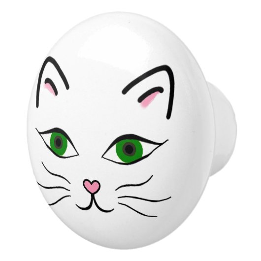 Keramische Knob - Katten kant Keramische Knop (Rechts)