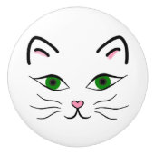 Keramische Knob - Katten kant Knop (Voorkant)