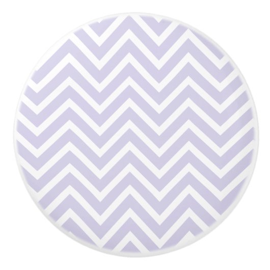Keramische Knob/Lavender Chevron Knop (Voorkant)