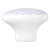 Keramische Knob/Lavender Chevron Knop (Zijkant)
